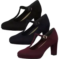 Tamaris Damen Pumps T-Steg Spangenpumps 1-24413-25, Größe:40 EU, Farbe:Schwarz