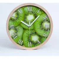 Tulup Holzuhr 25fi cm wanduhr - weiße Spitzen - Große römische Uhr Kiwi