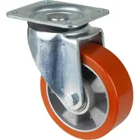 BS Rollen Lenkrolle L600.B90.150 Durchmesser 150mm Tragfähigkeit 550kg Platte 135x110mm Rad Aluminium / Guss-PUR 95 - L600.B90.150
