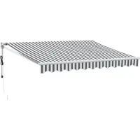 vidaXL Markise Einziehbar Anthrazit und Weiß 3x2,5 m Stoff & Aluminium