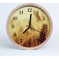 Tulup Holzuhr 30fi cm wanduhr - Getreide Natur