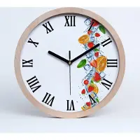 Tulup Holzuhr 20fi cm wanduhr - schwarze Spitzen - Fruchteis