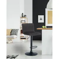 CLP 2er Set Barhocker Jamie Samt schwarz