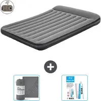 Bestway Luftmatratze - 2-Personen - 152 x 203 x 30 cm - Grau - Inklusive Zubehör