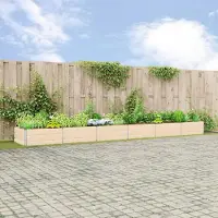 vidaXL "Schlussverkauf" Pflanzkübel im Garten - 1 pc - Blumenbeet/Gartenbeet - Elfenbein 195x100x45 cm Verzinkter Stahl C13521