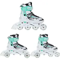 Raven 3in1 Inlineskates Inliner Triskates Rollschuhe Profession White/Mint 31-35 verstellbar