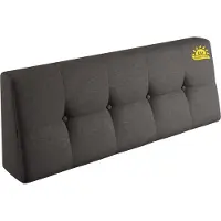 Sunnypillow Palettenkissen Verona Rückenlehne gesteppt UV - beständig Seitenkissen 120x40x20/10cm Grey