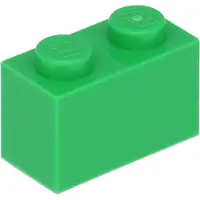 LEGO : 100x Stein 1x2 in 'Bright Green'
