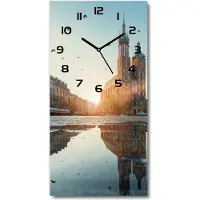 Tulup Wanduhr aus Glas – 30x60 cm - Glasbild - Glasuhr - Gehärtetes Glas -Krakau Polen