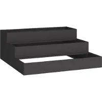 vidaXL Möbel Gartenpflanzer 3-stufig 90x90x35 cm Schwarz Stahl - Beete 865834
