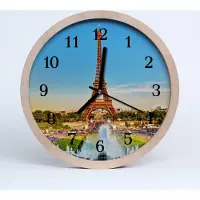 Tulup Holzuhr 20fi cm wanduhr - Paris Stadt