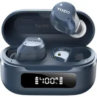 TOZO NC9 In-Ear Kopfhörer Kabellos Bluetooth 5.3 mit Hybrid Active Noise Cancelling, 6 Mikrofone, App-Steuerung, 59 Std. Akku, IPX8 wasserdicht,LED-Anzeige