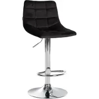 CLP Barhocker Jerry Samt chrom schwarz