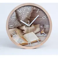 Tulup Holzuhr 30fi cm wanduhr - weiße Spitzen - entspannen Sie sich mit einem Buch