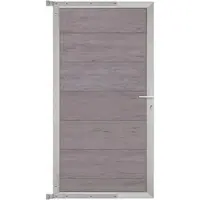 GartenLand Steckzauntor Ameland ca. 90 x 175 cm WPC Sand-Multicolor Aluminium Silber
