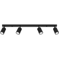 Licht-Erlebnisse Spot Strahler Aluminium GU10 verstellbar Schwarz 4-flammig länglich Modern