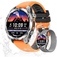 Valdus Herren Fitness-Tracker, 3ATM Wasserdicht, Telefonfunktion, Herzfrequenzmessung, Multifunktionale Gesundheitsuhr – Schwarz