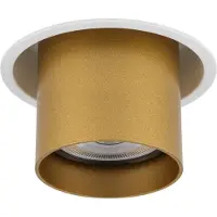 Licht-Erlebnisse Einbaustrahler Metall GU10 rund D: 8.3 cm in Weiß Gold Modern