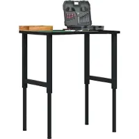 vidaXL "2026 Promotion" Werkbank Dunkelbraun 80x60x(71,5-98) cm Massivholz Eiche - Werkbänke CC16785