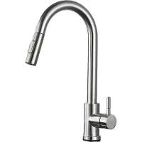 OEM Küchenarmatur, Ausziehbare Sprühfunktion, Einhebel-Design, Gebürstetes Nickel A