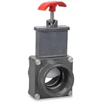 Praher PVC Absperrschieber d 50 mm Klebemuffe + 1,5 Zoll IG