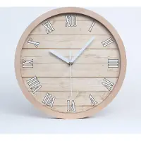 Tulup Holzuhr 30fi cm wanduhr - weiße Spitzen - Holzuntergrund