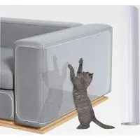 Markenlos Couch Kratzschutz Für Katzen | Schutz Für Couch Vor Katzenkrallen - Selbstklebende Transparente Abdeckung Zum Schutz Von Wohnzimmer Home Office Sofa Tisch Stuhl Bett Tür Wohnung | Für