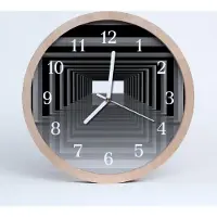 Tulup Holzuhr 30fi cm wanduhr - 3d Tunnel Art