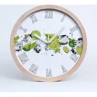 Tulup Holzuhr 25fi cm wanduhr - weiße Spitzen - Kalk und Wasser