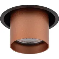 Licht-Erlebnisse Einbaustrahler Metall D: 8.3 cm in Schwarz Kupfer GU10 rund Modern