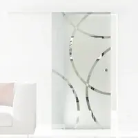 Levidor Glasschiebetür 65 x 217,5 cm Coburg Griffmuschel