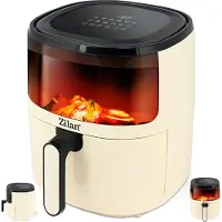 Zilan Heißluftfritteuse 5 Liter 4 in 1 Mini Backofen Grillen Backen Dörren Frittieren Heissluftfritteuse Friteuse ohne Öl Air Fryer Heißluftofen Heißluftgrill Fritteuse Dörrautomat Pommes frittieren