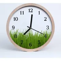 Tulup Holzuhr 20fi cm wanduhr - Gras Natur