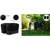 Beck Fahrradtasche wasserdicht Fahrrad Gepäckträge Tasche hinten Gepäcktasche aqua doppel bag Schwarz