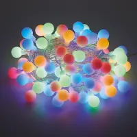 Hellum Lichterkette LED Kugeln 100 LED´s RGB bunt Outdoor Party Garten Außen