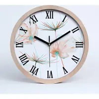 Tulup Holzuhr 25fi cm wanduhr - schwarze Spitzen - Löwenzahn