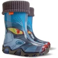 Demar Kinder STORMER LUX Jungen Mädchen Thermostiefel Gummistiefel gefüttert Größe: 32/33, Herstellerfarbe: Transformer