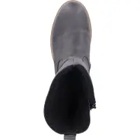 Rieker Damen Stiefelette Blockabsatz warm gefüttert Reißverschluss Raffung Z5061, Größe:37 EU, Farbe:Grau