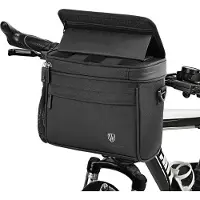 Lixada Fahrradtasche, Roller-Kopftasche, klappbare Lenkertasche, Laufrad-Wasserhahntasche, Fahrrad-Frontrahmentasche, geeignet für 7-Zoll-Großbildschirm