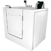 AcquaVapore Sitzwanne Whirlpool Badewanne mit Tür S02WP-TH-A-R 78x100cm