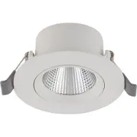 Licht-Erlebnisse LED Einbauleuchte Wand D: 9 cm rund in Weiß Silber neutralweiß 4000 K 370 lm Modern