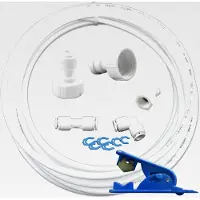Markenlos 10m Wasserzulaufleitung Anschluss-Set für Kühlschrank Wasserfilter Schlauch 1/4"