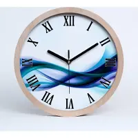 Tulup Holzuhr 20fi cm wanduhr - schwarze Spitzen - abstrakcjaale