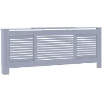 vidaXL MDF Heizkörperverkleidung Grau 205 cm