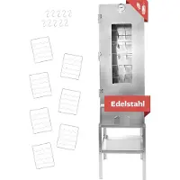 Lemodo Räucherofen XL 110 cm hoch Edelstahl mit Untergestell, Räucherschrank