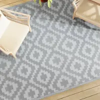 vidaXL Outdoor-Teppich ARAKIL Grau 190x290 cm PP - Outdoorteppiche CC22421