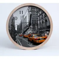 Tulup Holzuhr 20fi cm wanduhr - Taxi New York City