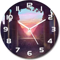 Tulup Wanduhr aus Glas 30fi Glasbild Glasuhr Gehärtetes Glas - weisse-zeiger - Architecture east