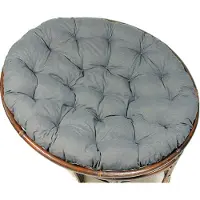 Rattani Polster für Papasansessel , Auflage , Ersatzpolster Papasan D 130 cm , Stoff Loneta anthrazit