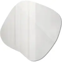 Wallfluent Wandspiegel – 48,3 x 47,9 cm – Designspiegel – Dekospiegel – Asymmetrischer Spiegel – Organische Form – Badezimmerspiegel